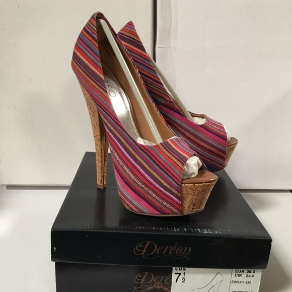 Dereon Chandanie Peep Toe Pumps - Picture 1 of 5